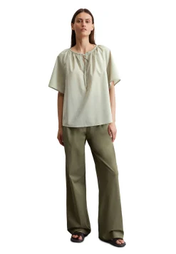 Damen Bluse aus Baumwoll-Chambray