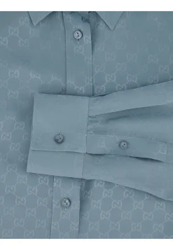 Damen Hemdbluse aus Seide GG Oversized Fit