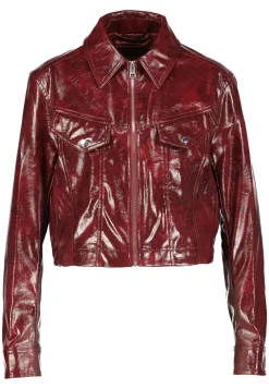 Damen Jacke aus glänzendem Kunstleder C_JASITA