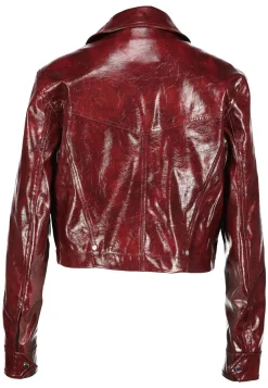 Damen Jacke aus glänzendem Kunstleder C_JASITA