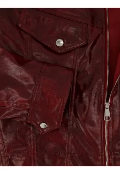 Damen Jacke aus glänzendem Kunstleder C_JASITA