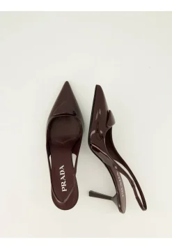 Damen Slingbacks aus Lackleder