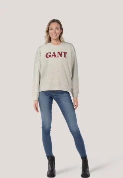 Damen Sweatshirt mit Logo-Stickerei