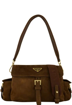 Damen Umhängetasche MULTIPOCKET SUEDE