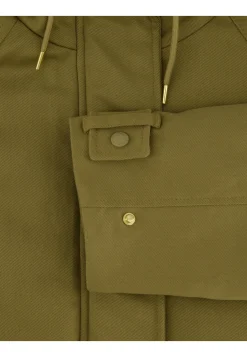 Damen Winterparka aus Stretch-Twill mit Teddyplüsch-Details