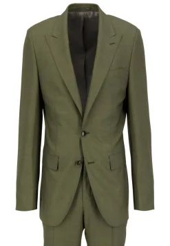 Herren Anzug Schurwolle mit Seide L-HARVERS Slim Fit