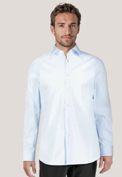 Herren Businesshemd Popeline mit Stretch L-HAYS Slim Fit