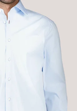 Herren Businesshemd Popeline mit Stretch L-HAYS Slim Fit