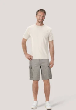 Herren Cargoshorts Leinen-Mix Relaxed Fit