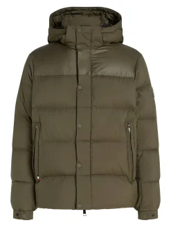 Herren Daunenjacke mit Kapuze MIX DOWN PUFFER Regular Fit