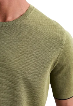 Herren Feinstrick-T-Shirt aus Bio-Baumwolle Regular Fit