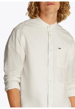 Herren Hemd aus Bio-Baumwolle und Leinen TJM LINEN MIX BAND COLLAR SHIRT