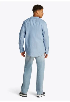 Herren Hemd aus Bio-Baumwolle und Leinen TJM LINEN MIX BAND COLLAR SHIRT