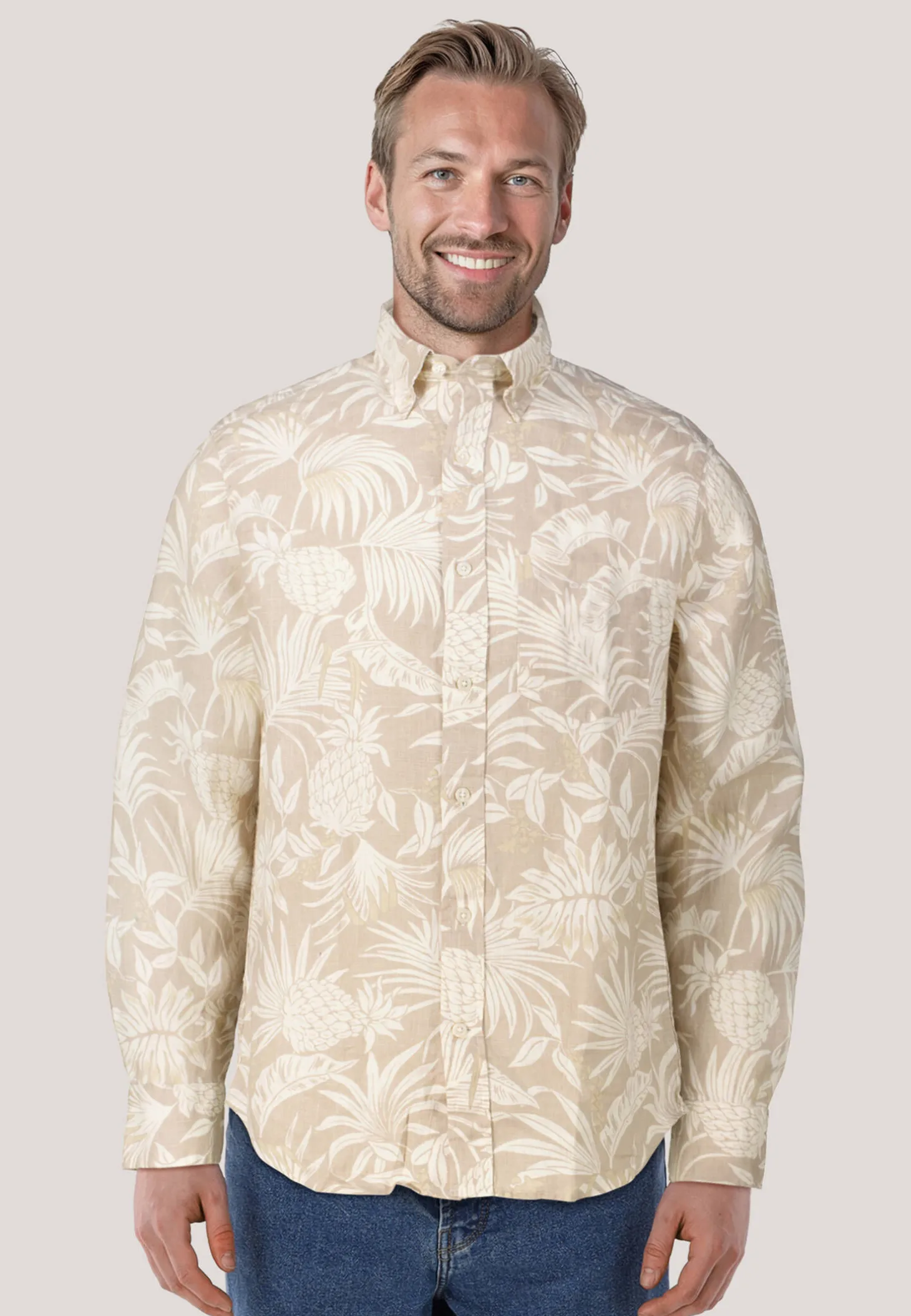 Herren Hemd aus Leinen Regular Untucked Fit