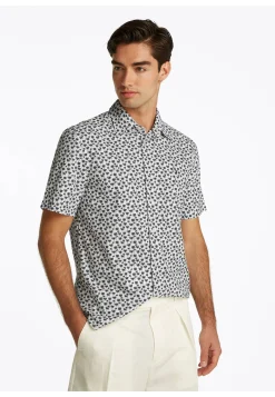 Herren Hemd FLEX POPLIN PALM SF SHIRT Slim Fit