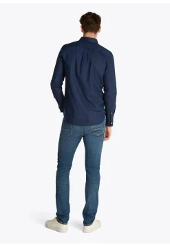 Herren Hemd mit Leinen LINEN BLEND SOLID RF SHIRT