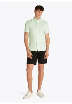 Herren Hemd mit Leinen LINEN BLEND SOLID SS RF SHIRT