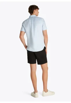 Herren Hemd mit Leinen LINEN BLEND SOLID SS RF SHIRT