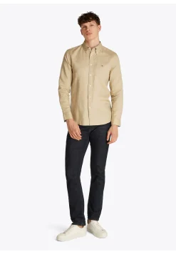 Herren Hemd mit Leinen LINEN BLEND SOLID RF SHIRT