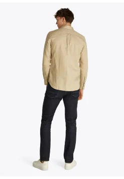 Herren Hemd mit Leinen LINEN BLEND SOLID RF SHIRT