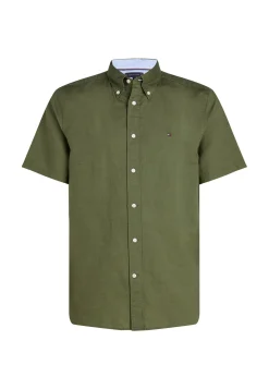 Herren Hemd mit Leinen LINEN BLEND SOLID SS RF SHIRT