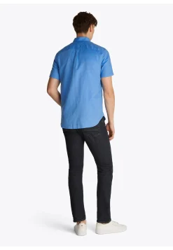 Herren Hemd mit Leinen LINEN BLEND SOLID SS RF SHIRT