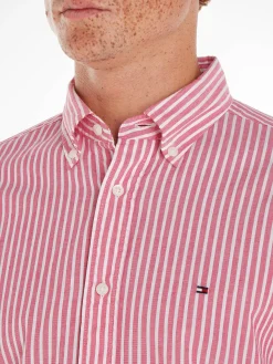 Herren Hemd mit Leinen Regular Fit Kurzarm