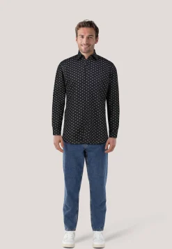 Herren Hemd mit Leinen VALERIO Modern Fit