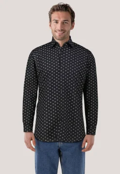 Herren Hemd mit Leinen VALERIO Modern Fit