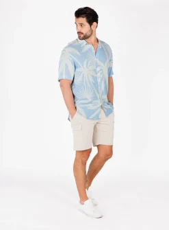 Herren Hemd MSH PALMS Regular Fit Kurzarm