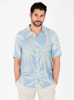 Herren Hemd MSH PALMS Regular Fit Kurzarm