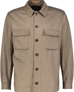 Herren Jacke aus Schurwolle L-CORVIN OVERSHIRT Relaxed Fit