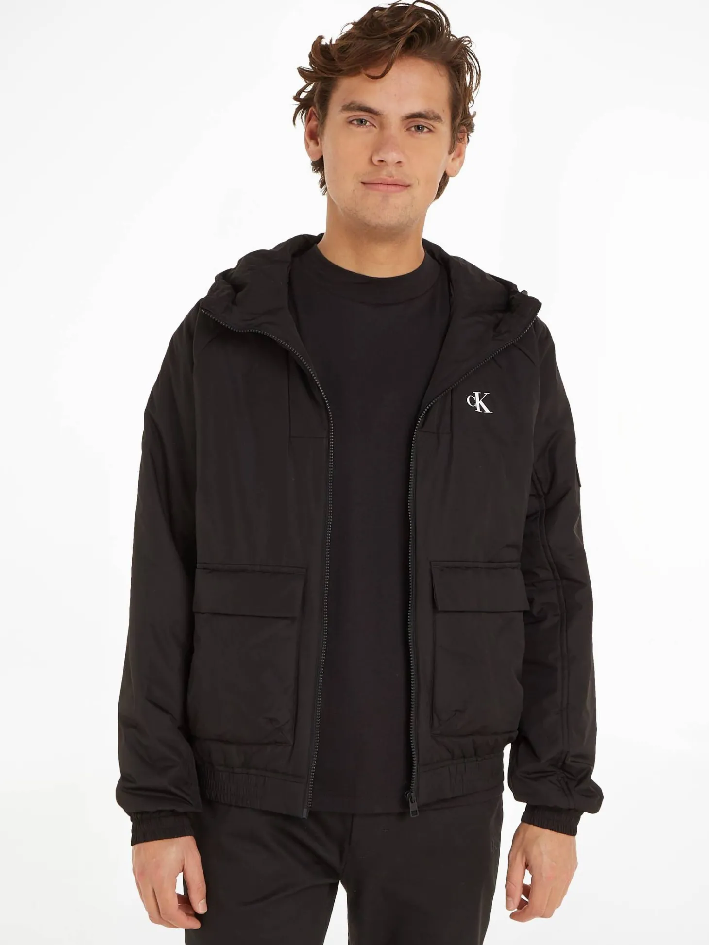 Herren Jacke PADDED HOODED HARRINGTON