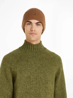 Herren Kaschmirmütze TH CASHMERE PLAQUE BEANIE