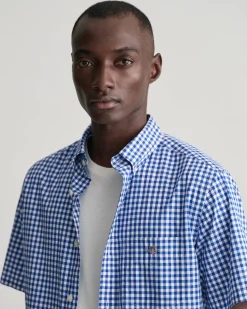 Herren Kurzarmhemd VICHY-KARO aus Popeline Regular Fit