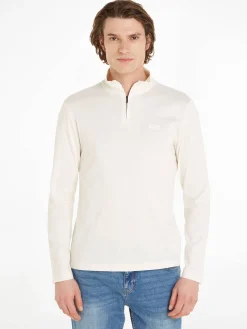 Herren Langarmshirt SMOOTH COTTON LS ZIP UP