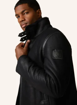 Herren Lederjacke SHELTER-DF mit Lammfell