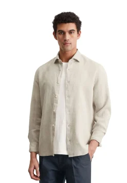 Herren Leinenhemd Shaped Fit