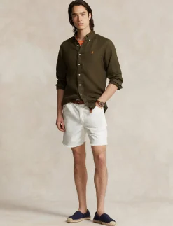 Herren Leinenhemd Slim Fit Langarm