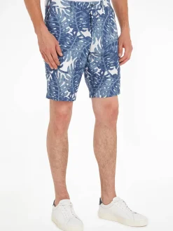 Herren Leinenshorts HARLEM LINEN FLORAL PRINT Relaxed Tapered Fit