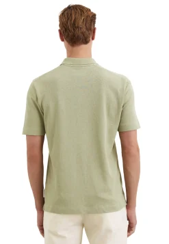 Herren Poloshirt aus Bio-Baumwolle und Leinen