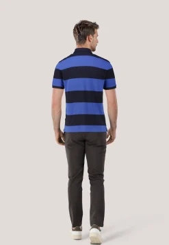 Herren Poloshirt aus Bio-Baumwoll-Pique BLOCK STRIPE