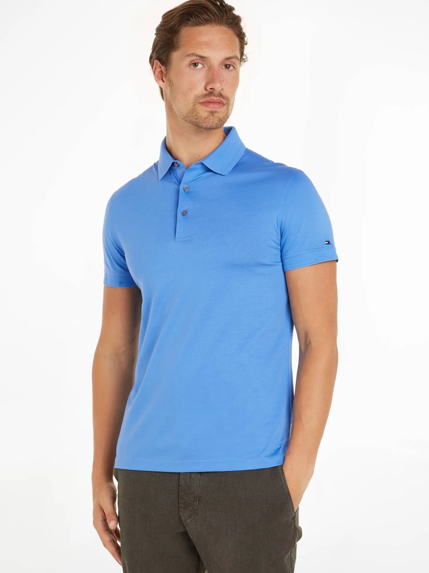 Herren Poloshirt aus merzerisierter Baumwolle Slim Fit