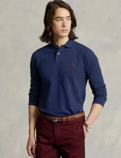 Herren Poloshirt Custom Slim Fit Langarm