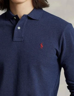 Herren Poloshirt Custom Slim Fit Langarm