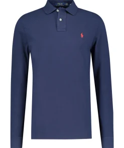 Herren Poloshirt Custom Slim Fit Langarm