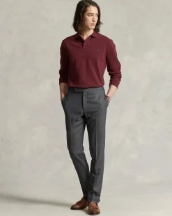 Herren Poloshirt Custom Slim Fit Langarm