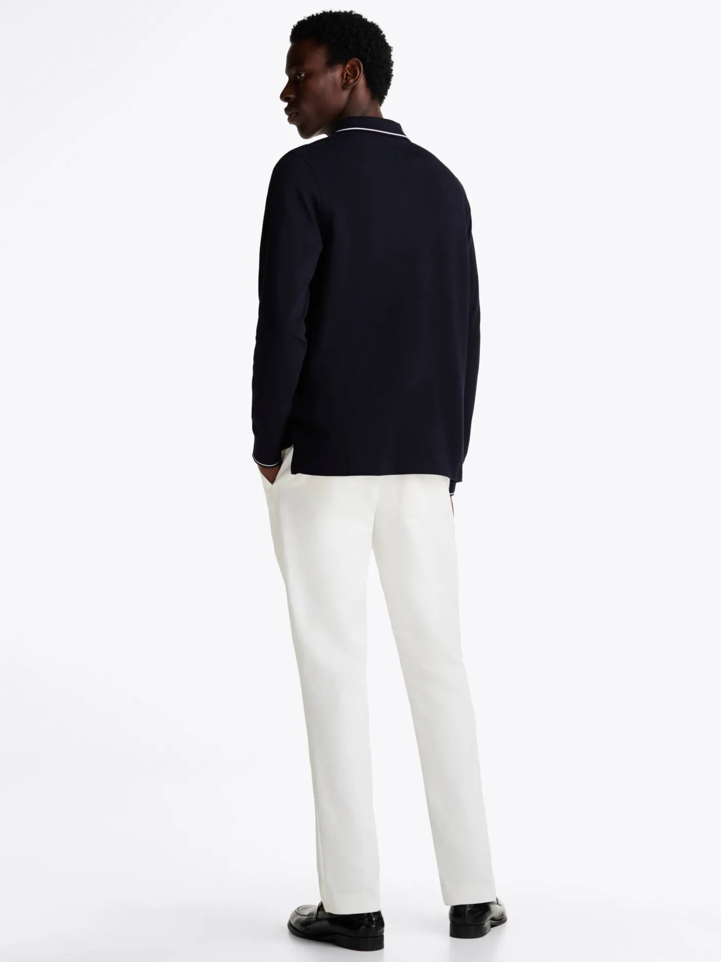 Herren Poloshirt LS ZIP RWB DETAIL REG POLO