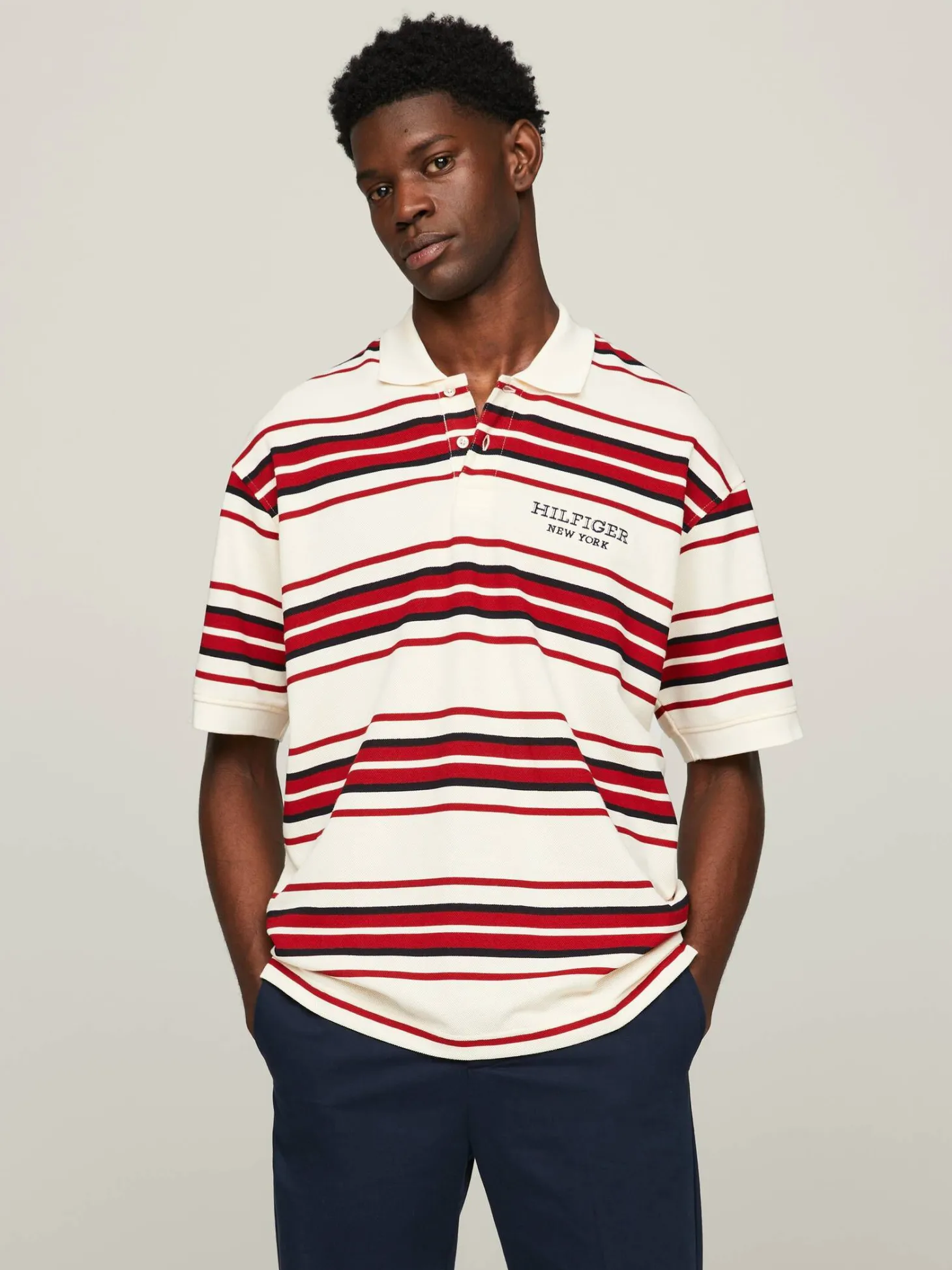 Herren Poloshirt mit Wabenstruktur Regular Fit