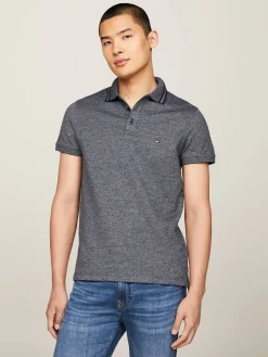 Herren Poloshirt PRETWIST MOULINE Slim Fit Kurzarm